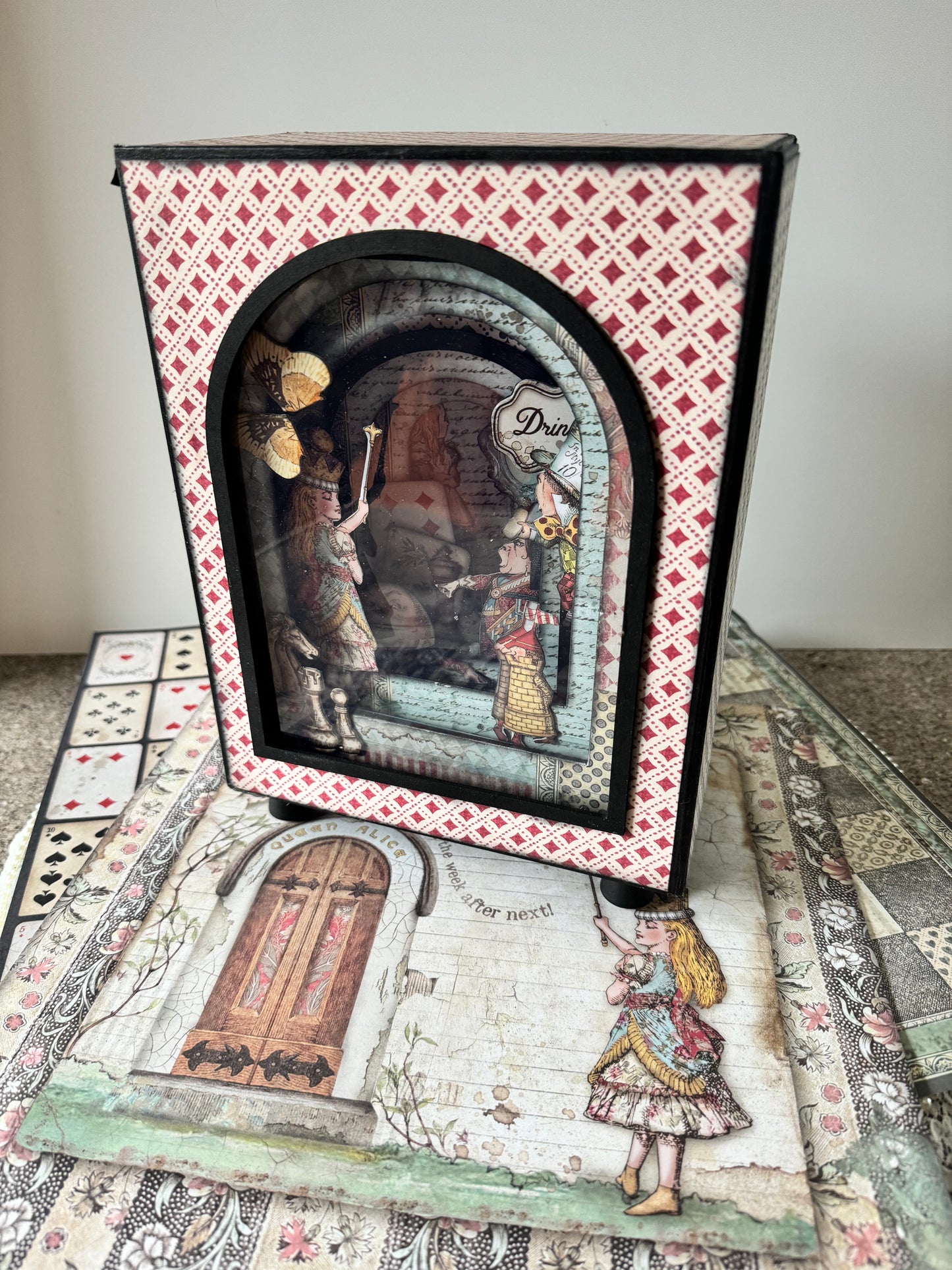 Alice in Wonderland Tunnel Box, Tunnel Album and Waterfall Folio MDF KIT