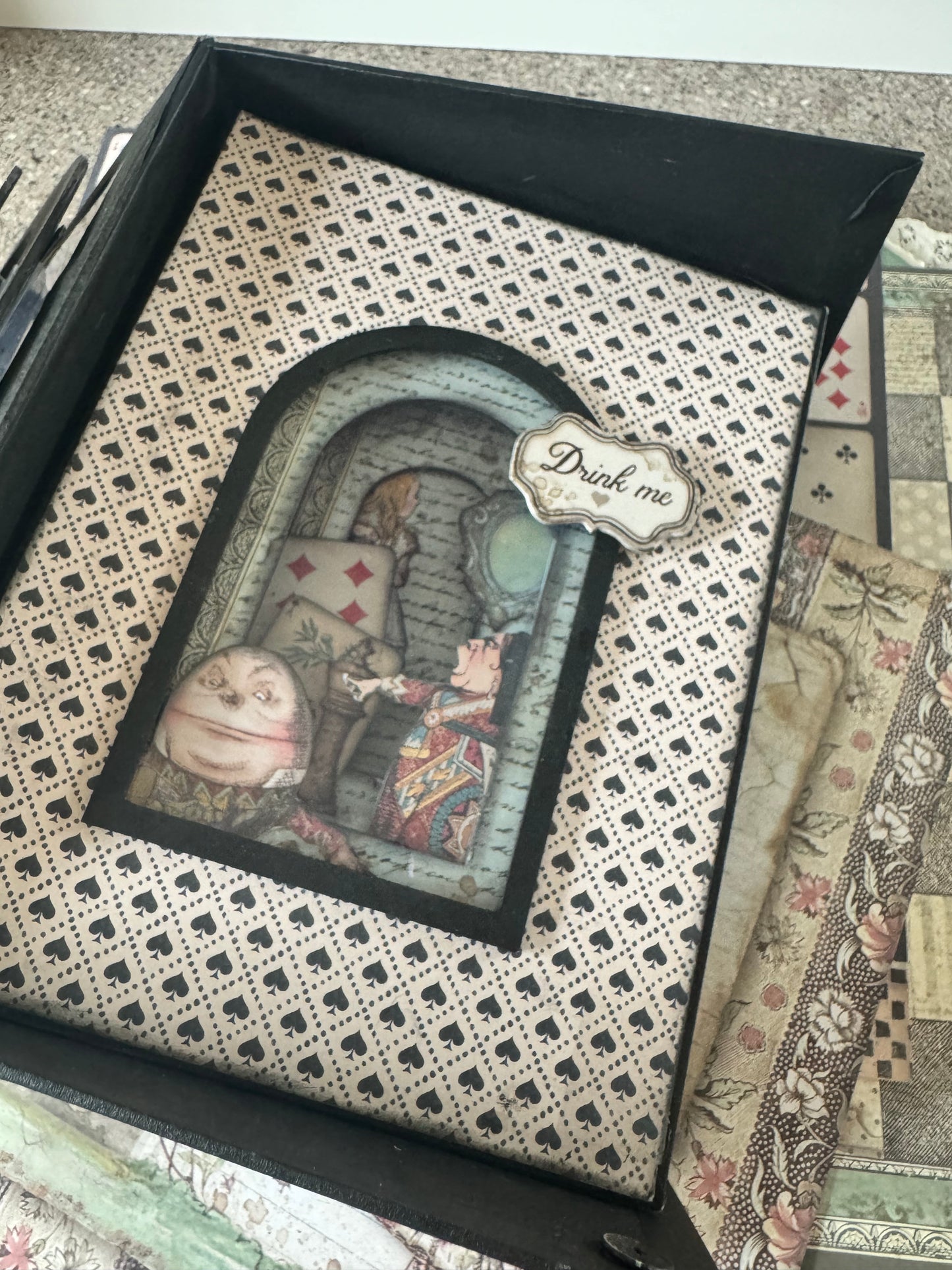 Alice in Wonderland Tunnel Box, Tunnel Album and Waterfall Folio MDF KIT