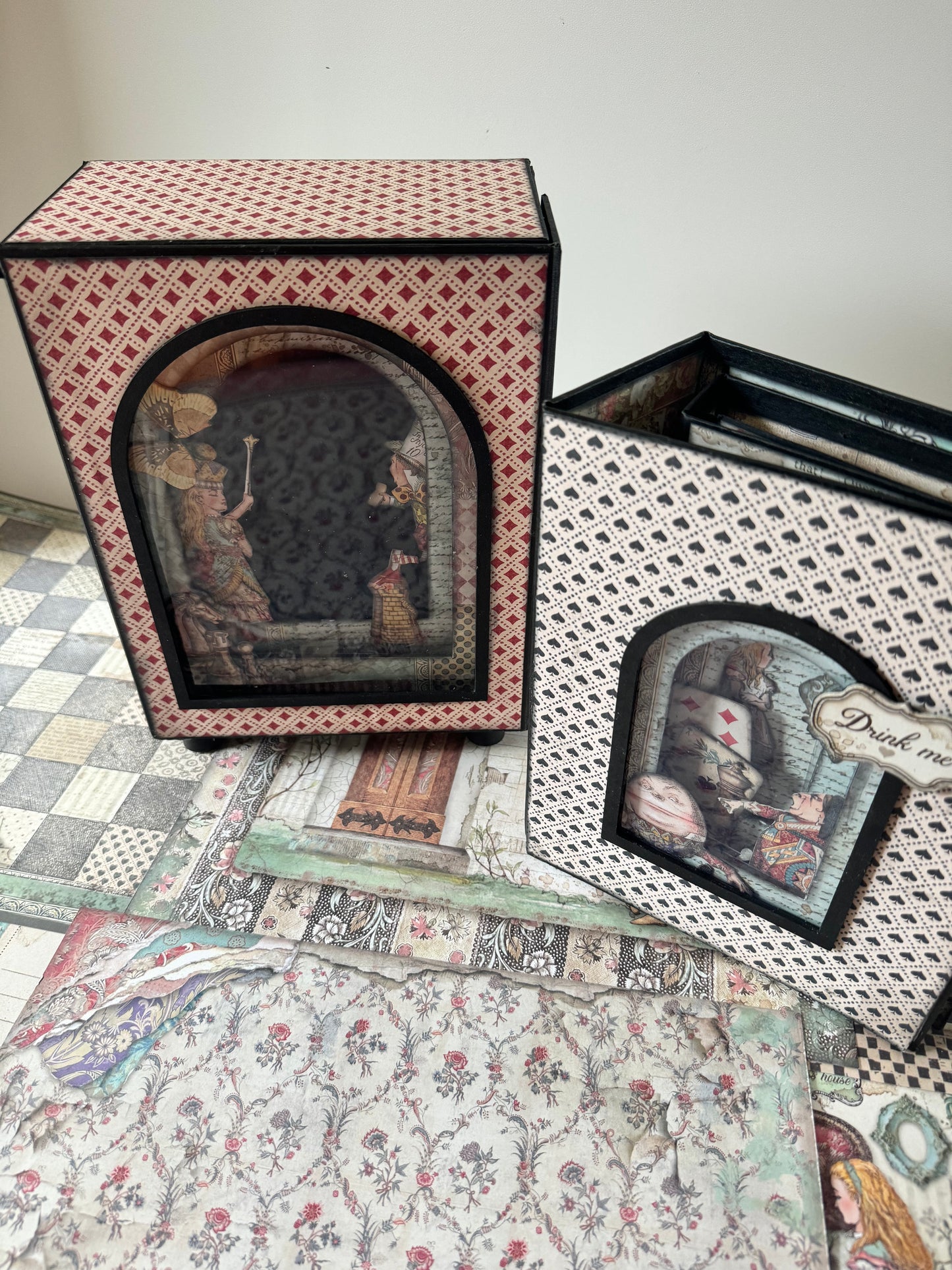 Alice in Wonderland Tunnel Box, Tunnel Album and Waterfall Folio MDF KIT