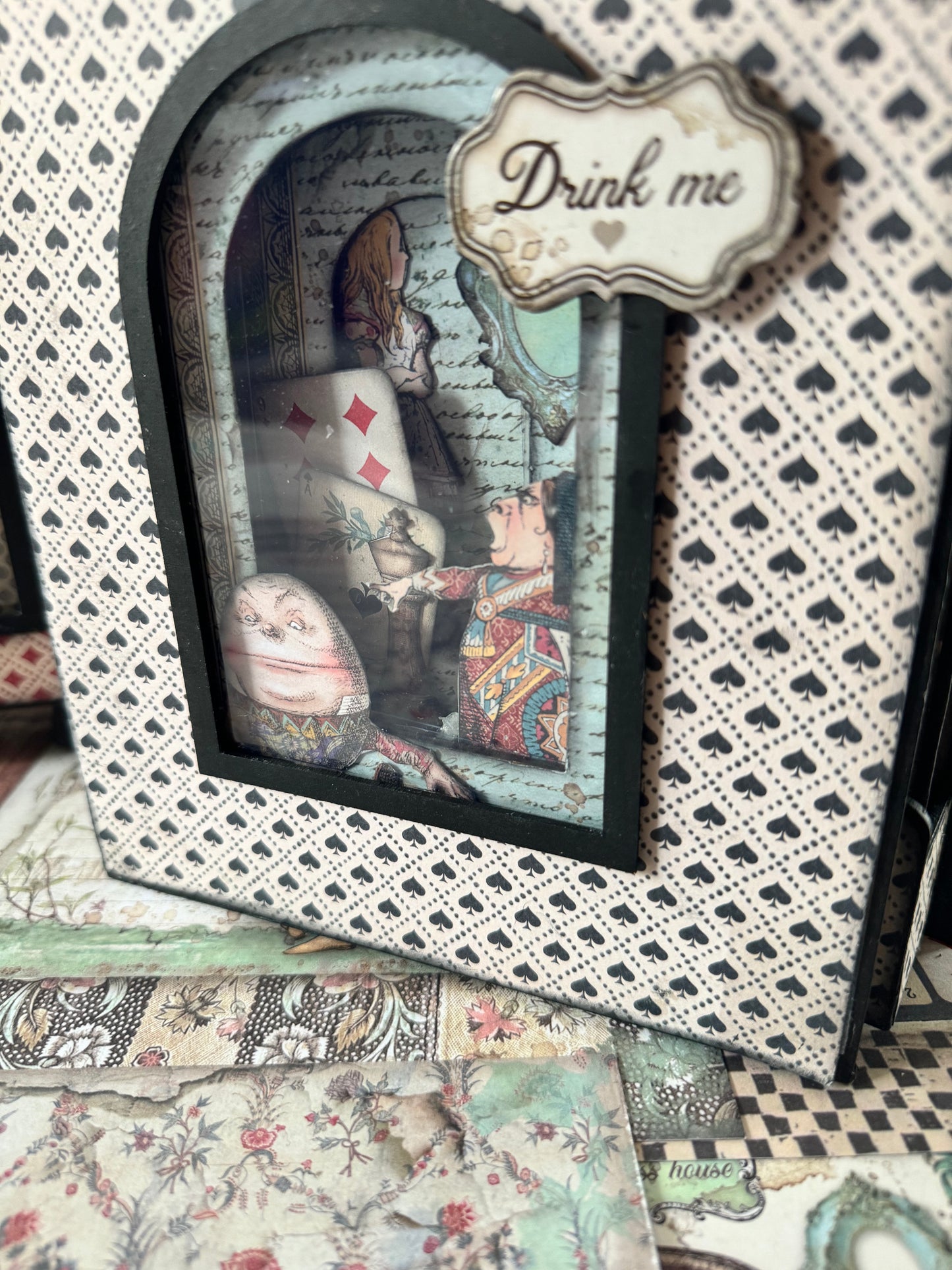 Alice in Wonderland Tunnel Box, Tunnel Album and Waterfall Folio MDF KIT