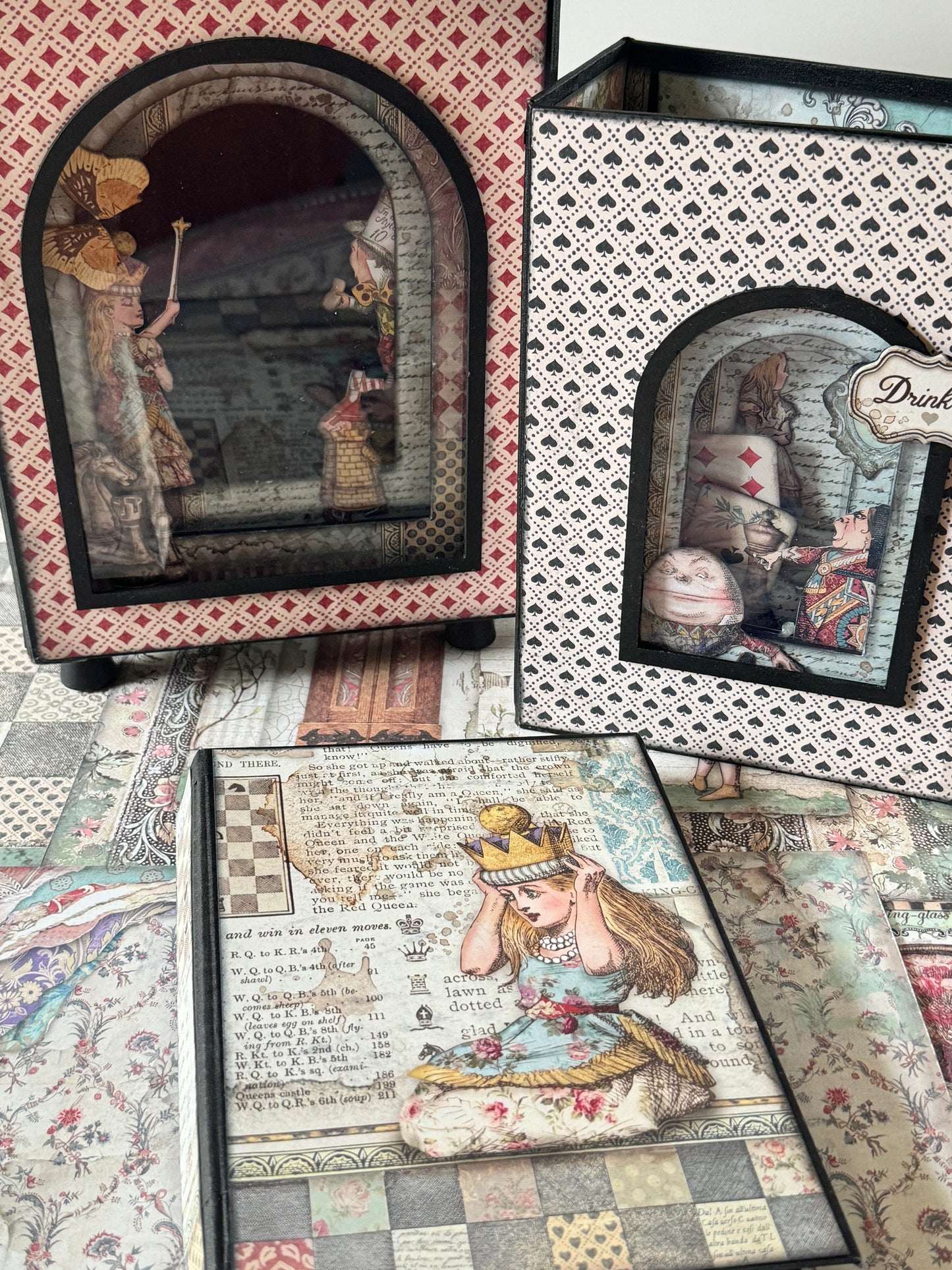 Alice in Wonderland Tunnel Box, Tunnel Album and Waterfall Folio MDF KIT